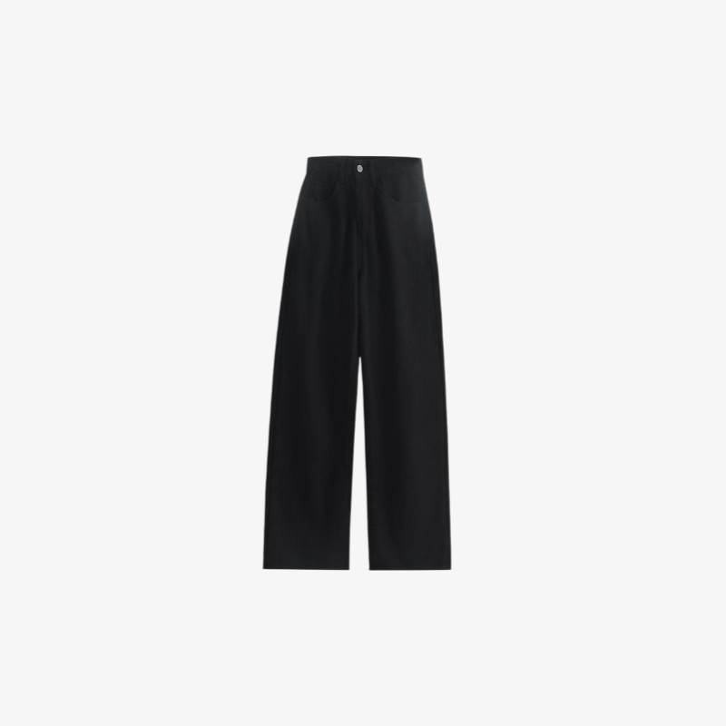 여성 와이드 카키 하이웨스트 슬림핏 캐주얼 팬츠 춘추 일자 청바지