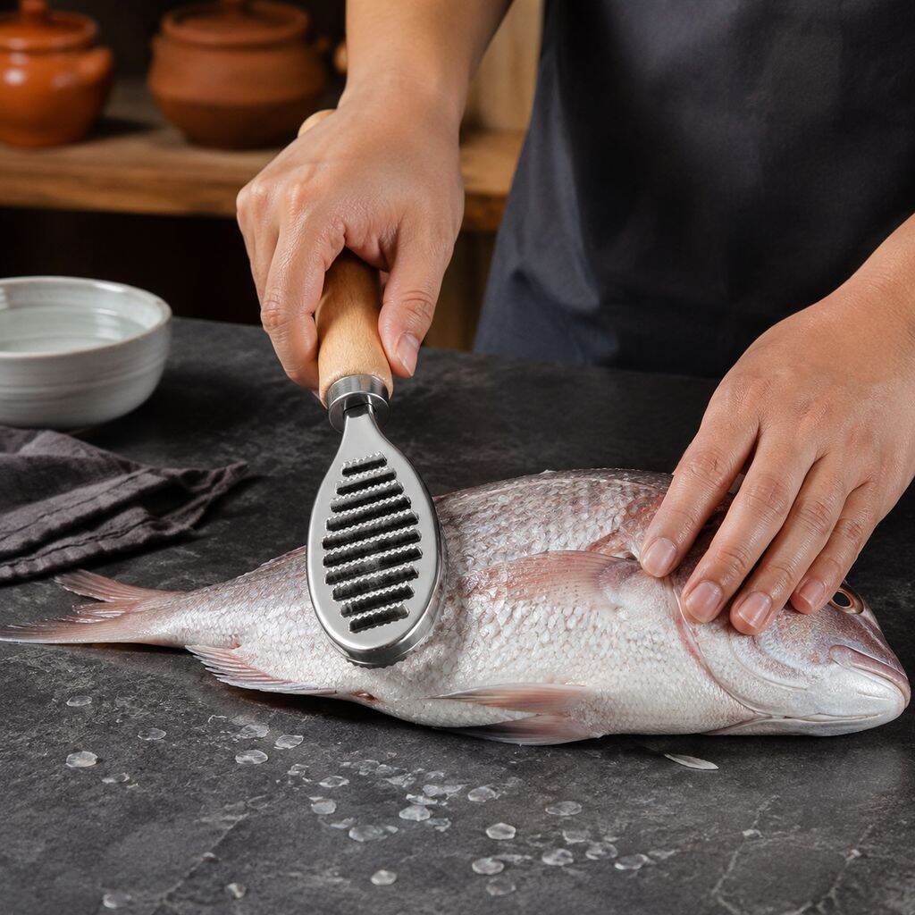 Nuevo removedor de escamas de pescado reforzado de acero inoxidable