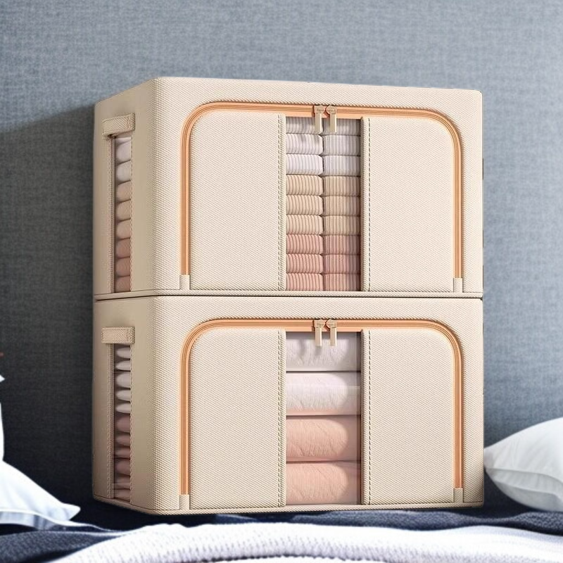 Organizador doméstico multifuncional para prendas y mantas, caja de almacenamiento para dormitorio