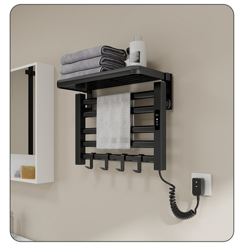 浴室用サーモスタット式タオル掛け