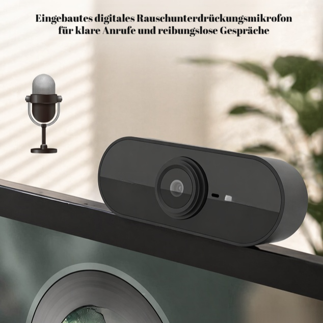 HD USB-Kamera für Laptops, geeignet für Live-Streaming und Online-Kurse