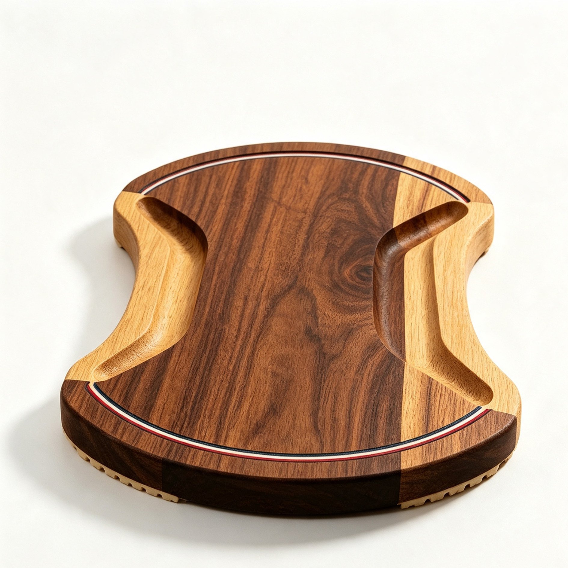 Elegant curved edge cutting board for kitchen use