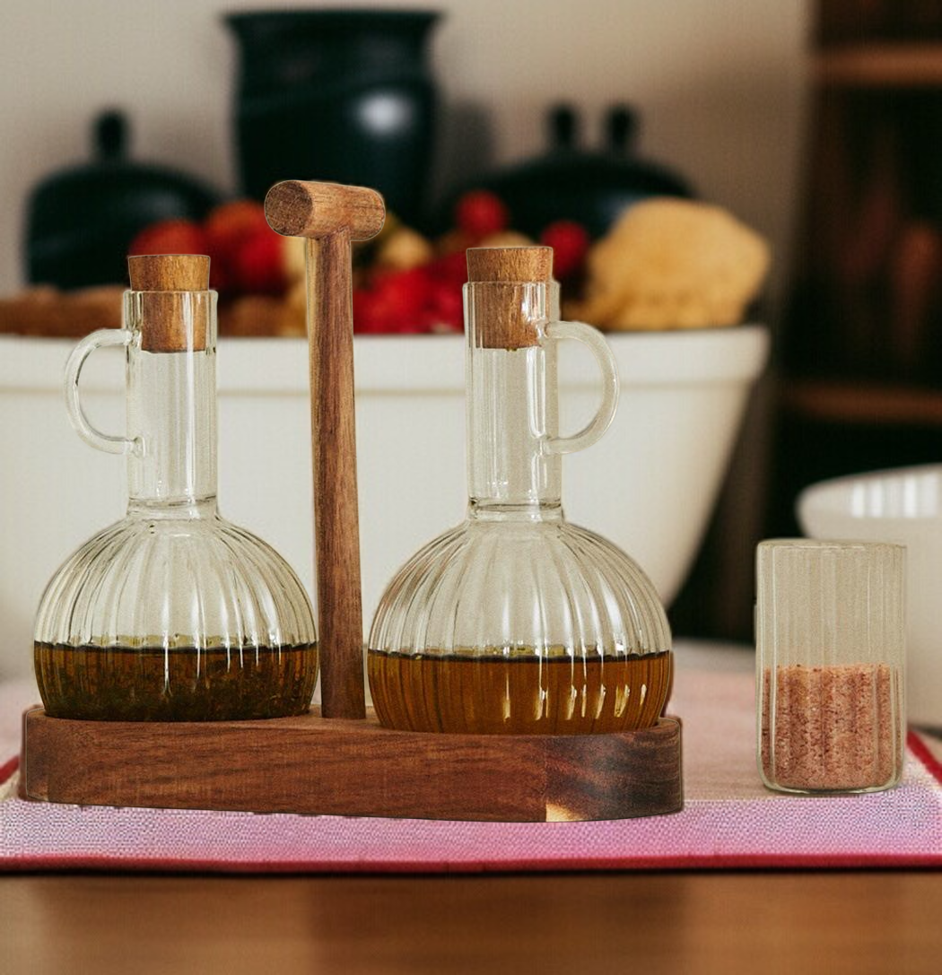 油保存に便利なシリコン耐熱ガラス容器