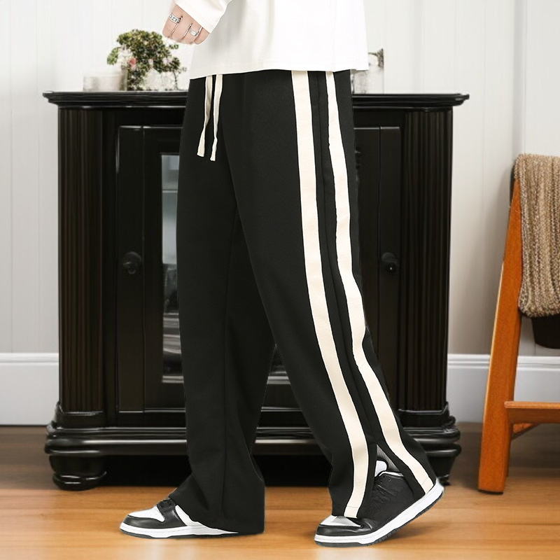 男性春秋カジュアルパンツゆるい長ズボンストレートカップル秋カジュアルパンツ