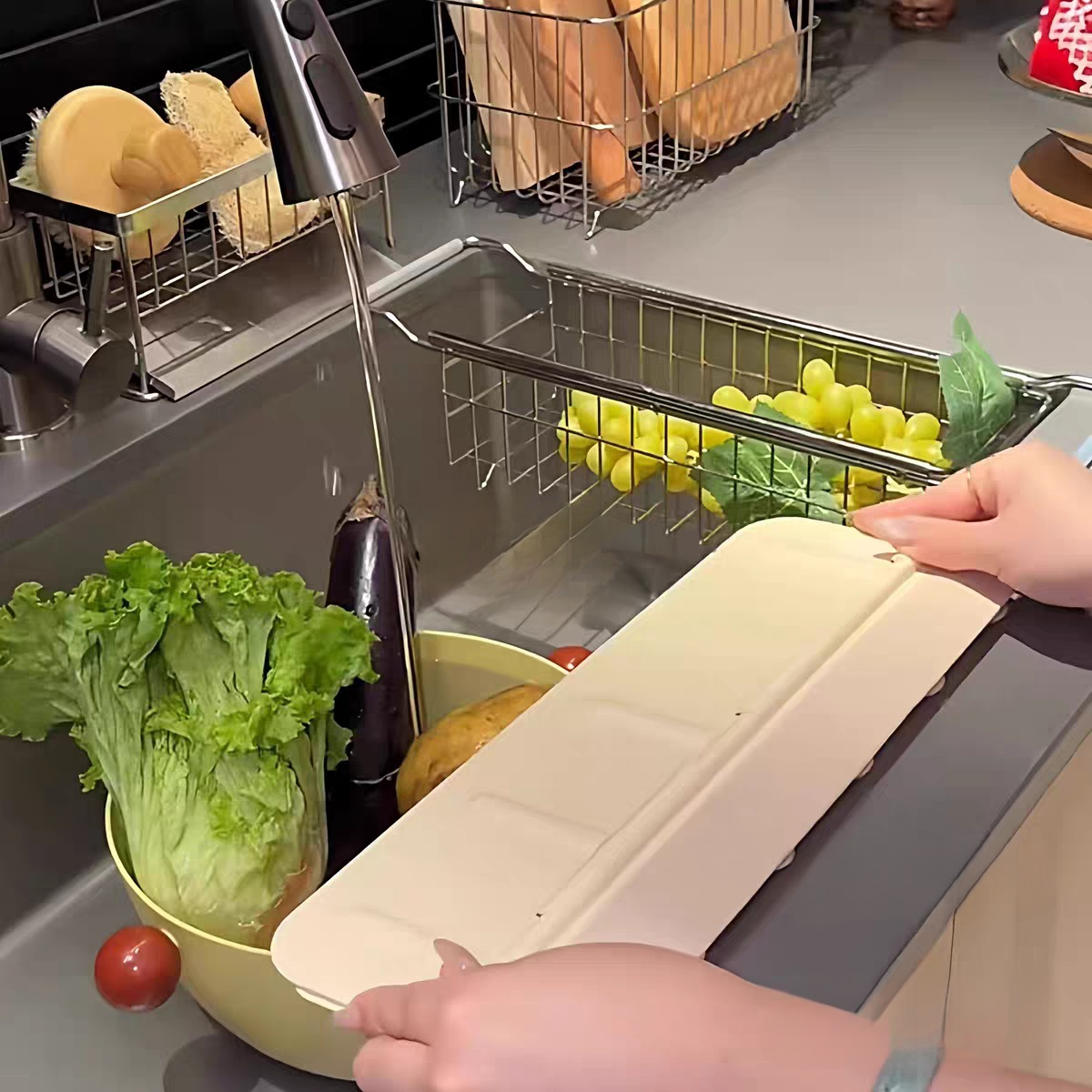 Multi-Functional Sink Splash Guard and Organizer