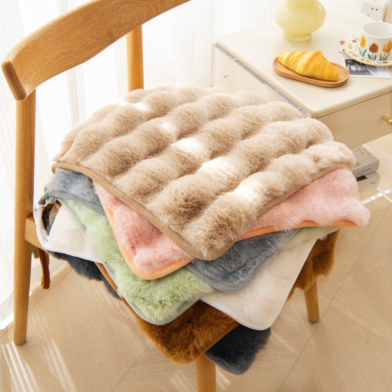 Winter Thick Velvet Rabbit Student Seat Cushion Warm Pad