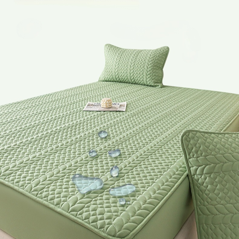 ผ้าปูที่นอนแบบเย็บลายควิลท์