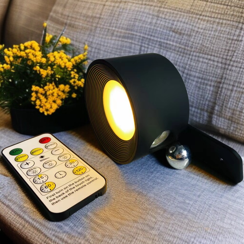 壁掛けUSB充電LEDベッドランプ・調光可能・磁気吸着・読書・ナイトライト
