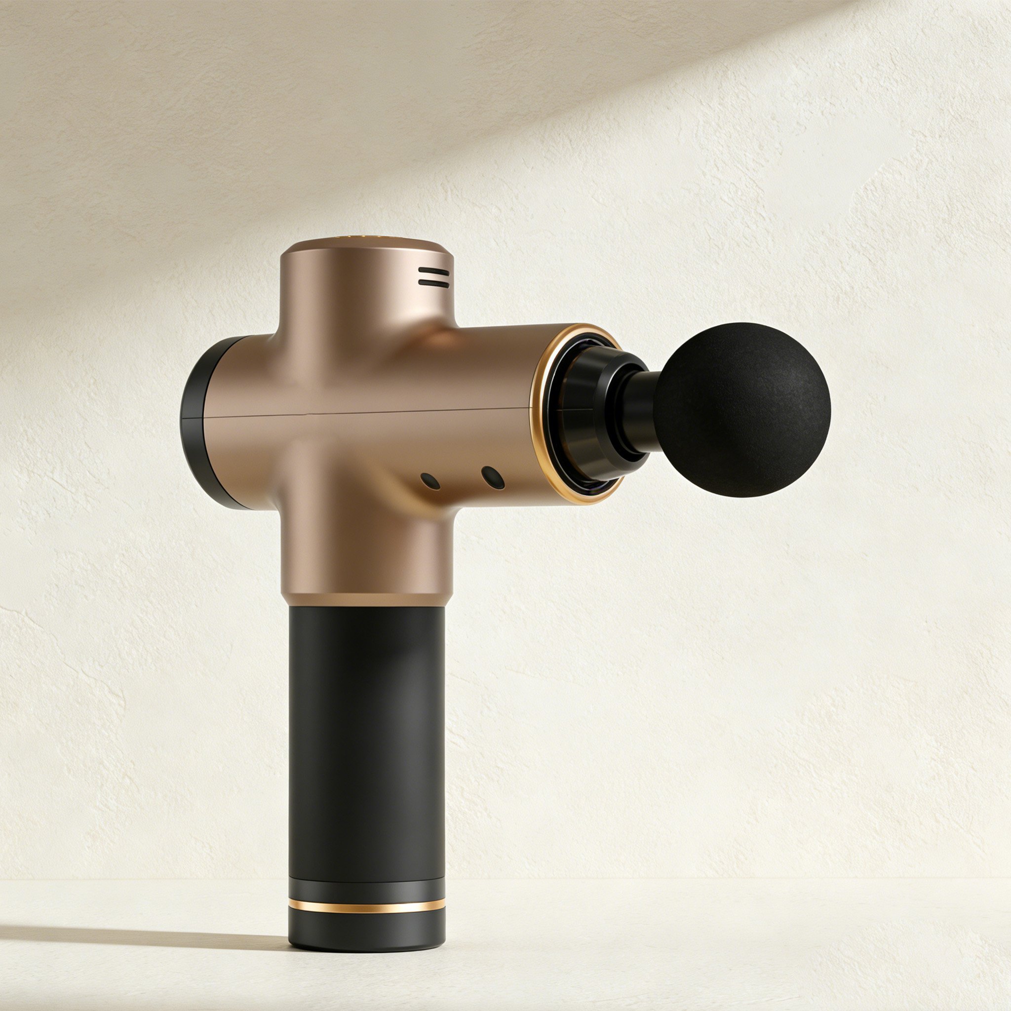 Handheld deep tissue massage gun with multiple speed settings