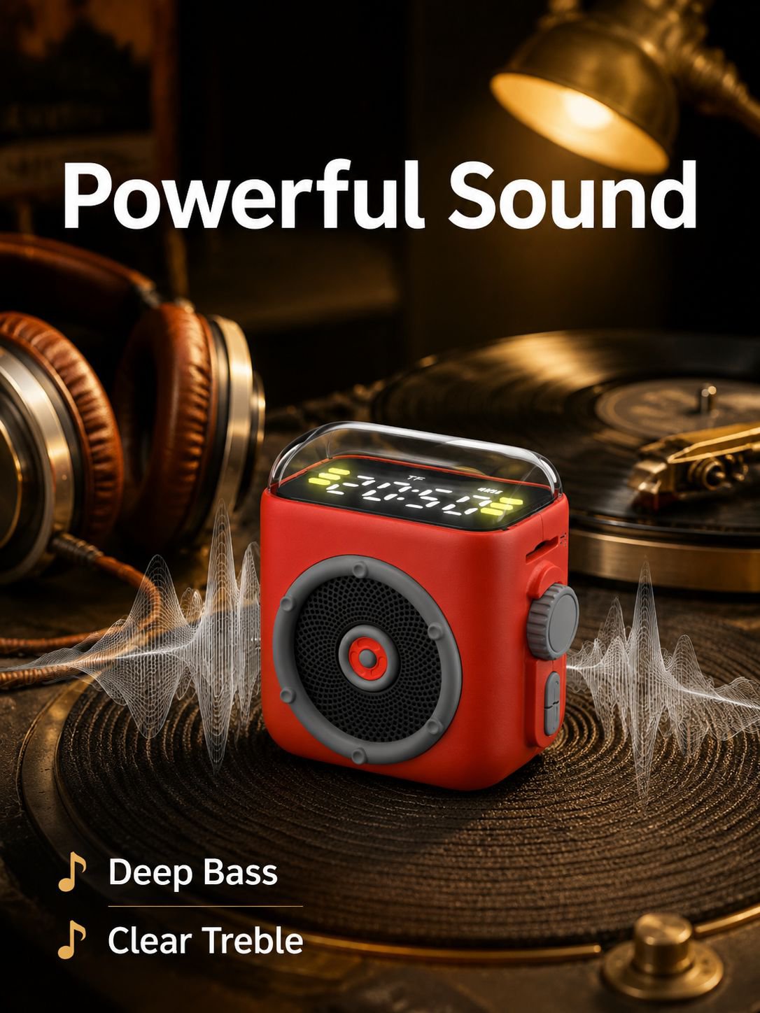 Retro Mini Magnetic Clip-on Speaker