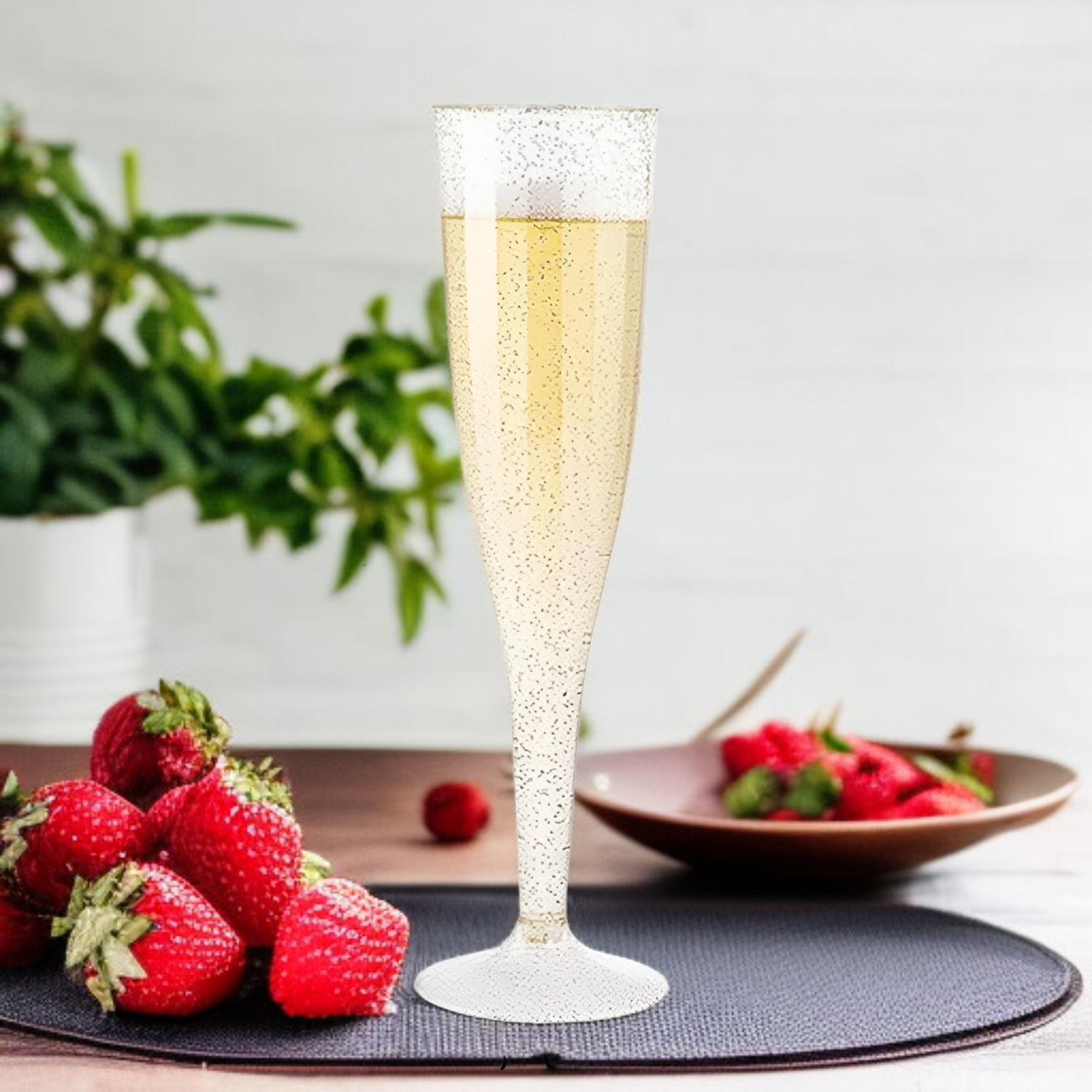 투명 플라스틱 샴페인 컵 디테일