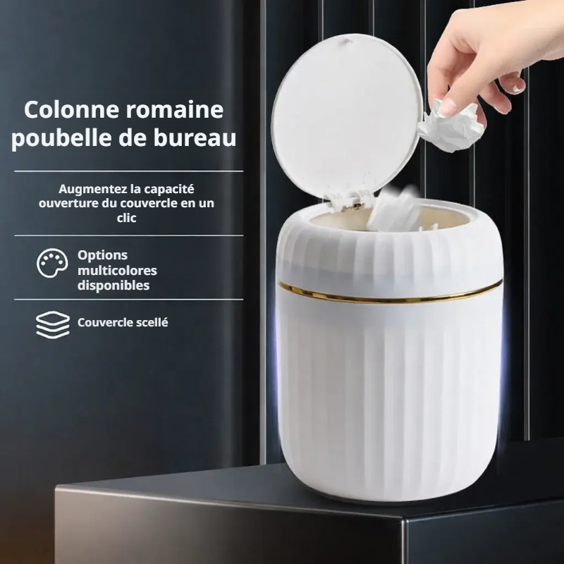 Mini poubelle de bureau à pression