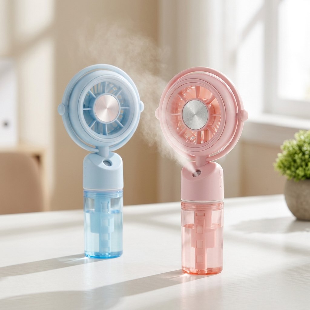 Portable USB Rechargeable Handheld Desktop Mist Fan