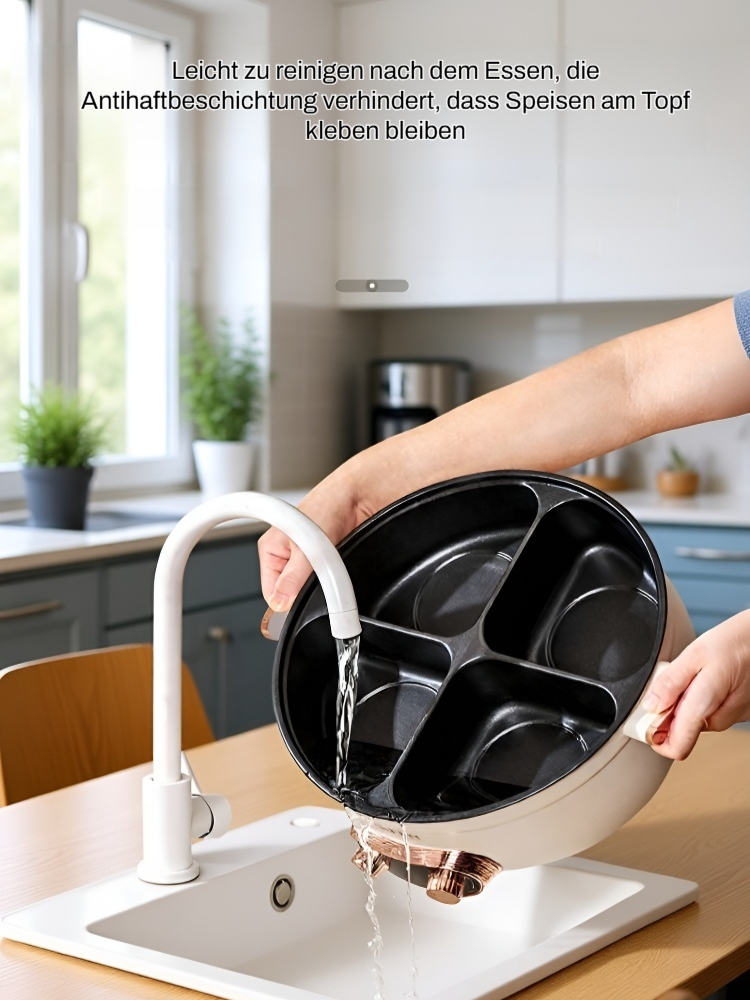 Elektrischer Vierfach-Kochbehälter für Zuhause, separat steuerbar