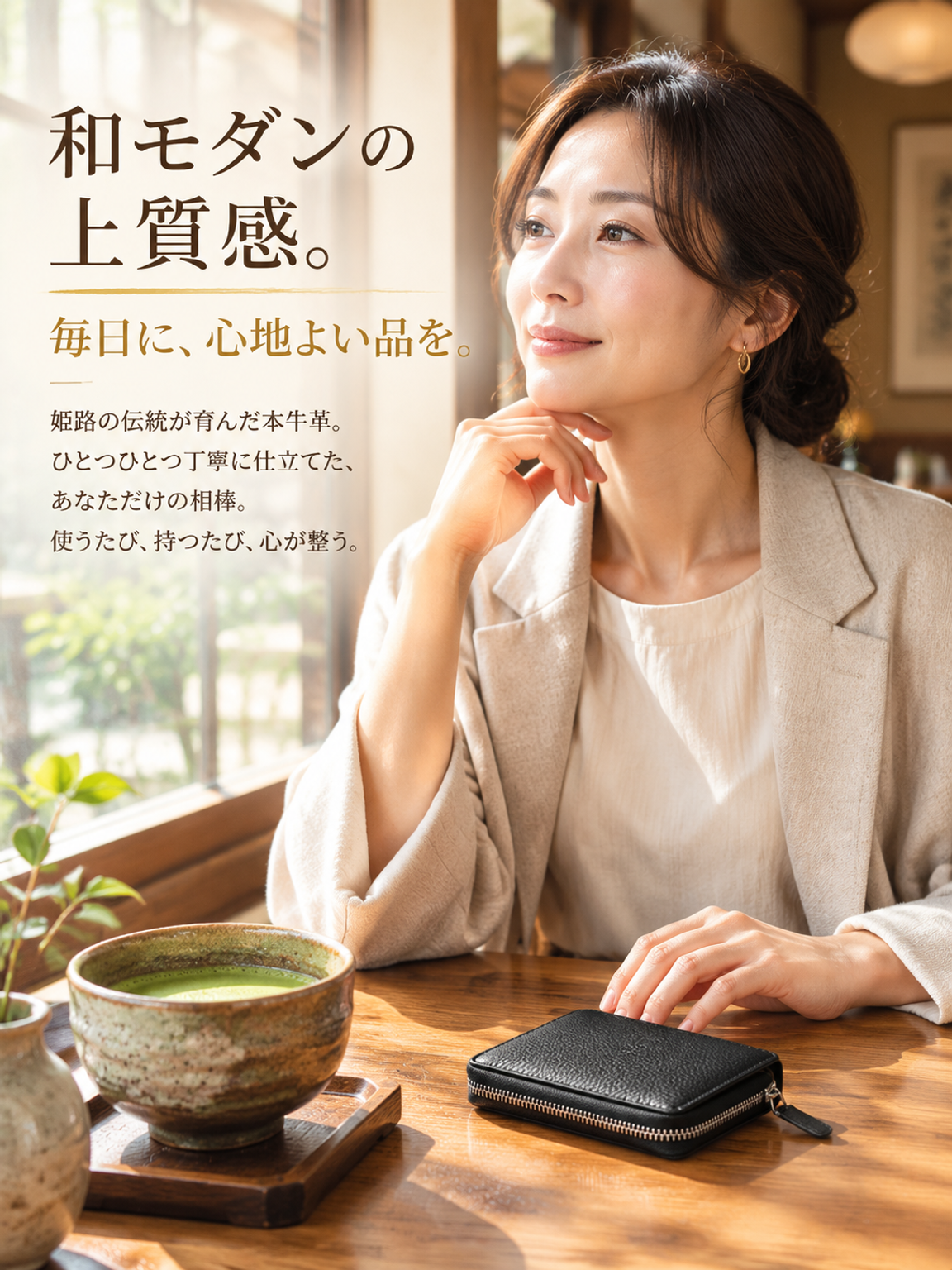 【姫路レザー】開運超軽量風琴マチ財布