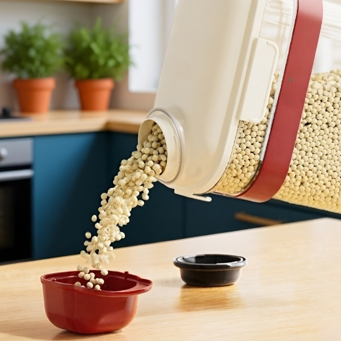 Mixed grain storage jar with airtight lid