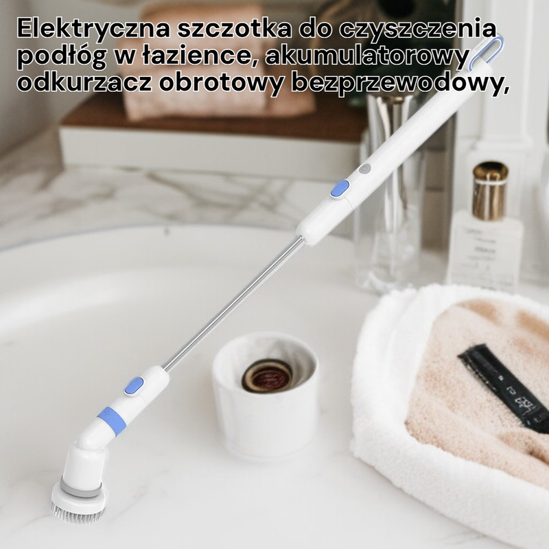 Bezprzewodowa obrotowa szczotka do sprzątania, ładowana