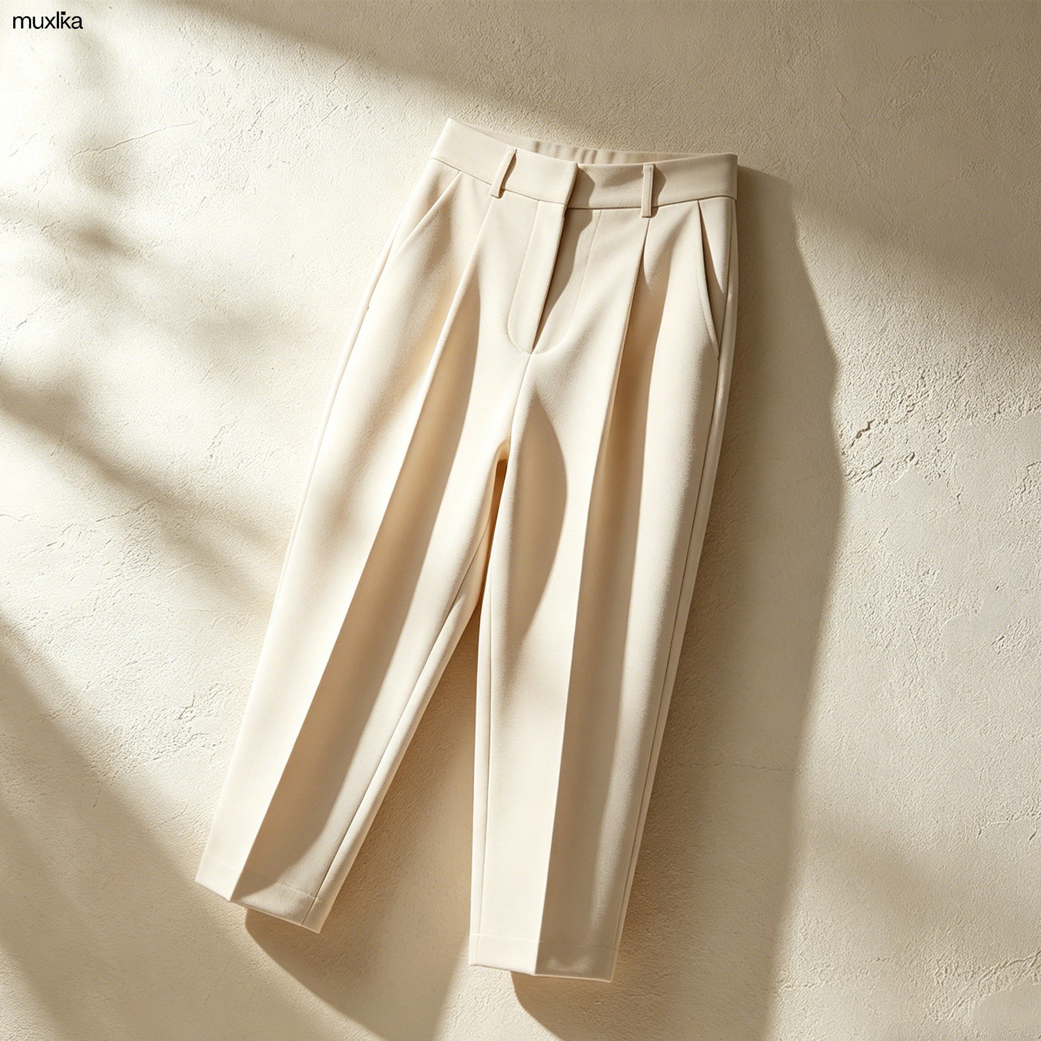 ゆったりとしたワイドレッグパンツ