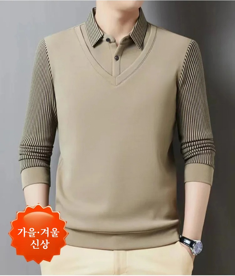 포근한 캐시미어 소재 여성 셔츠 착용샷