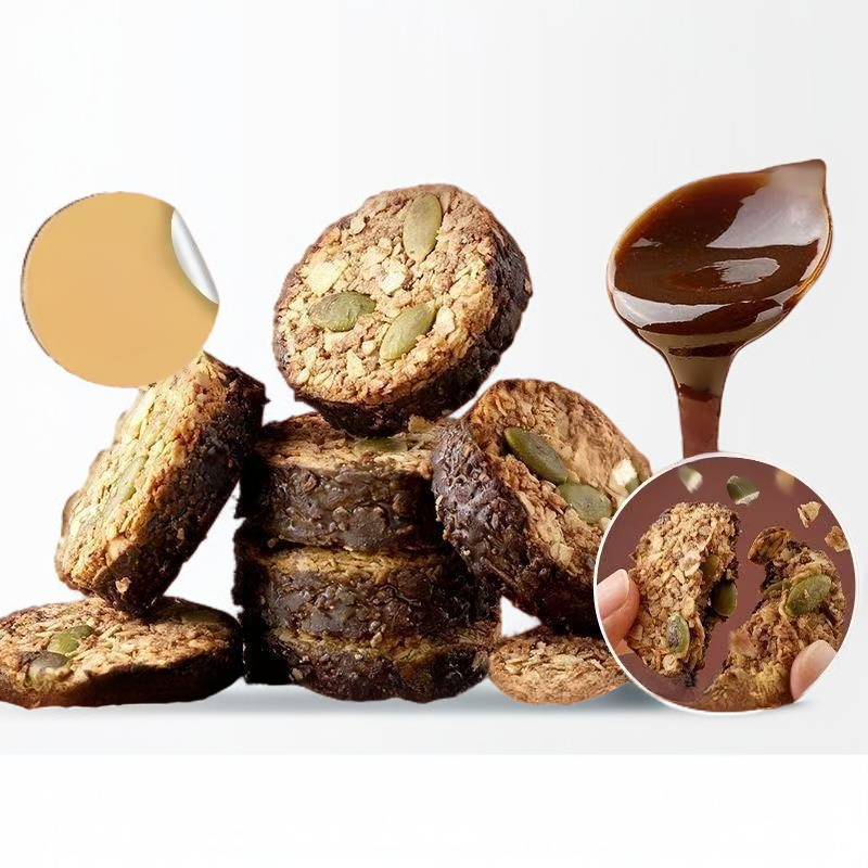 Roher Schokoladen-Nuss-Hafer-Crunch in einer Schale