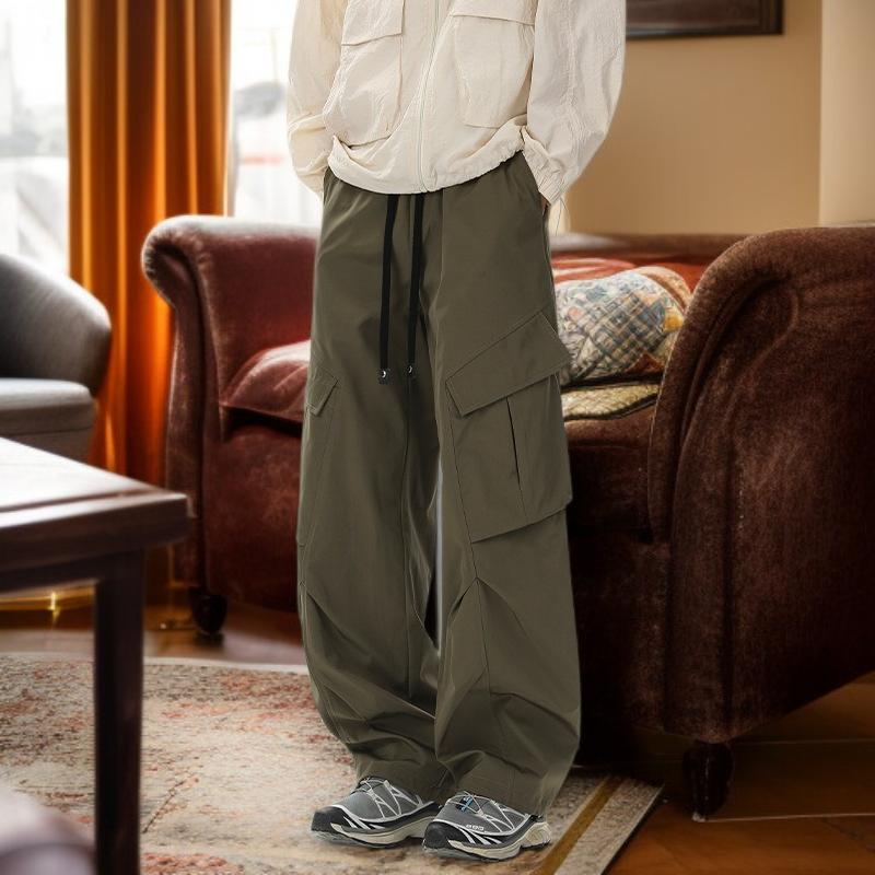 Pantalones de Trabajo Impermeables de Pierna Recta, Estilo Holgado