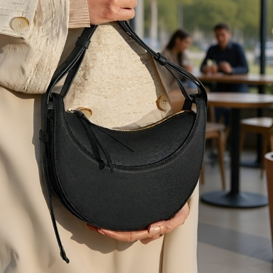 고급 천연가죽 리치무늬 숄더백