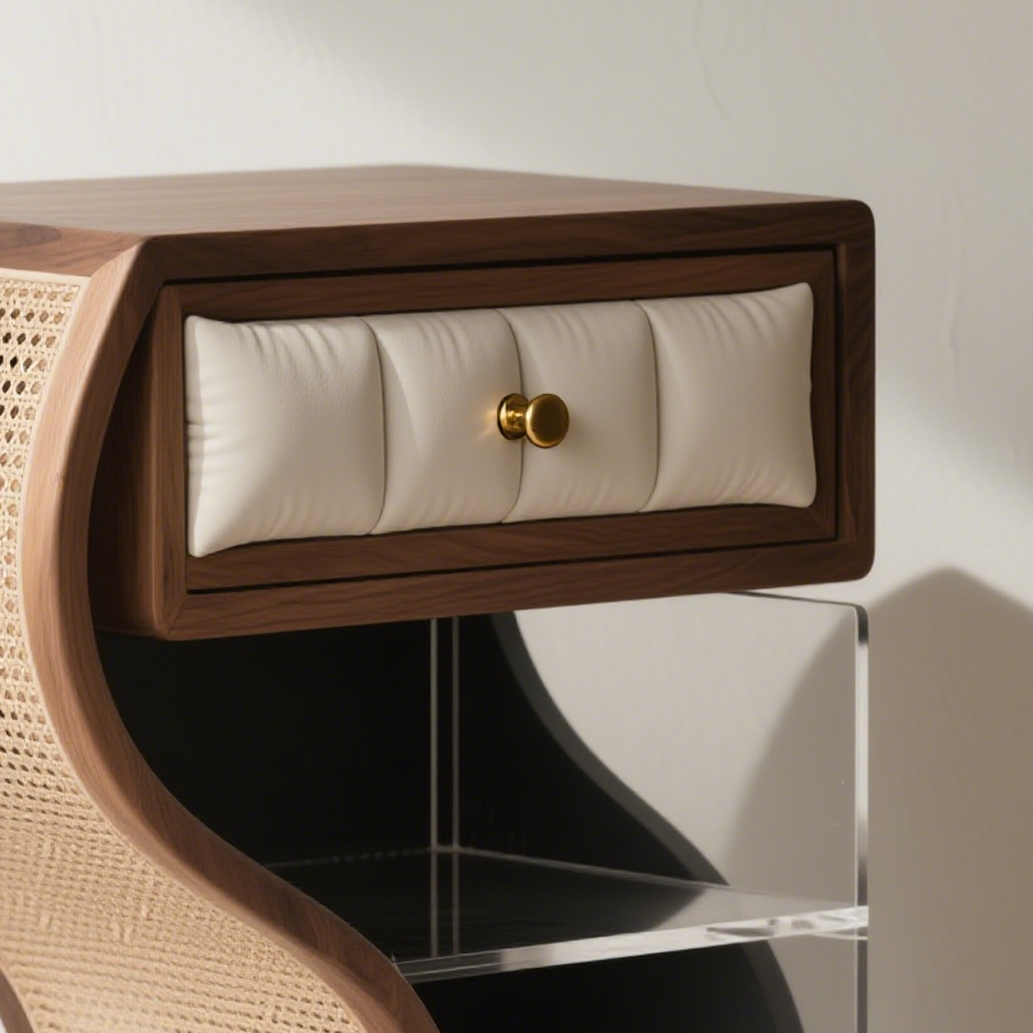 ตู้ลายหวายขอบคลื่นวัสดุอะคริลิค