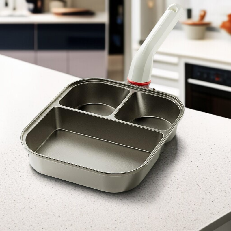 Multifunctional Titanium 3-in-1 Non-Stick Thickened Breakfast Pan