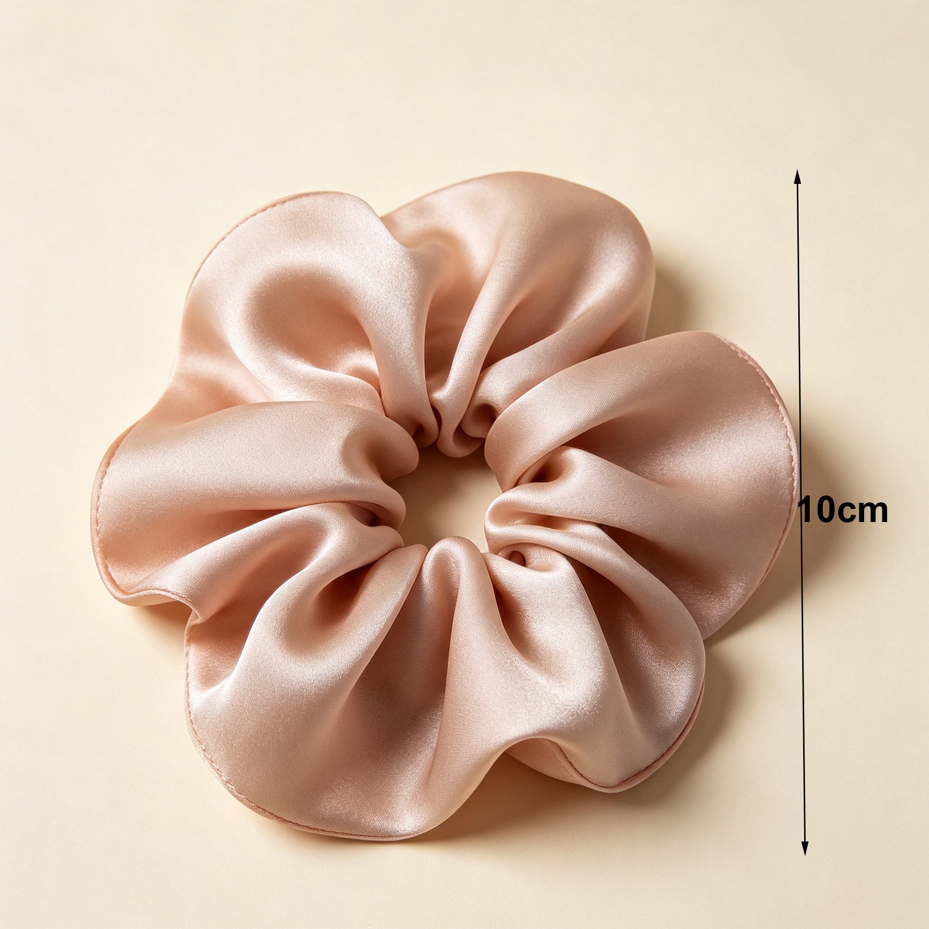 Gentle satin scrunchies preventing hair breakage