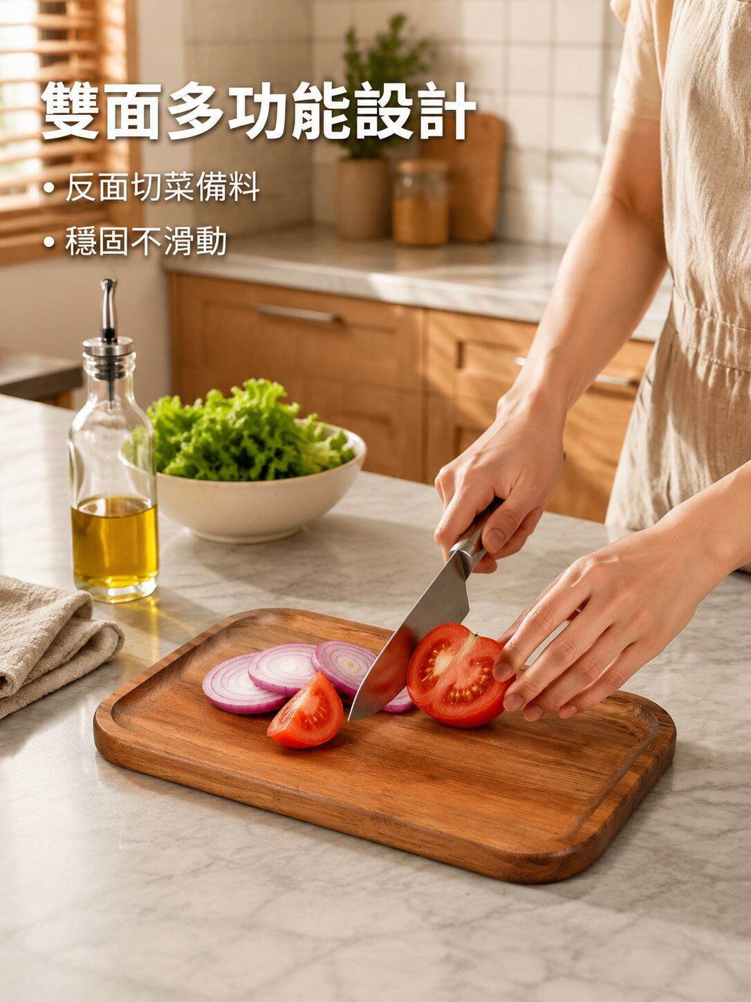 加厚實木摺疊切菜板帶手把多功能熟食盤