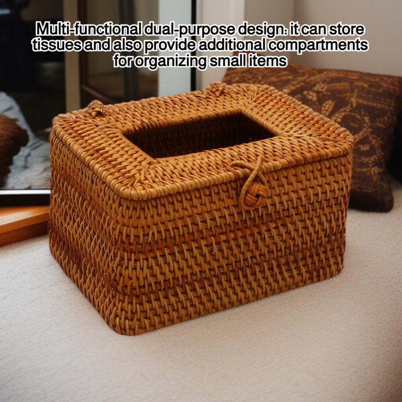 Wicker tissue box