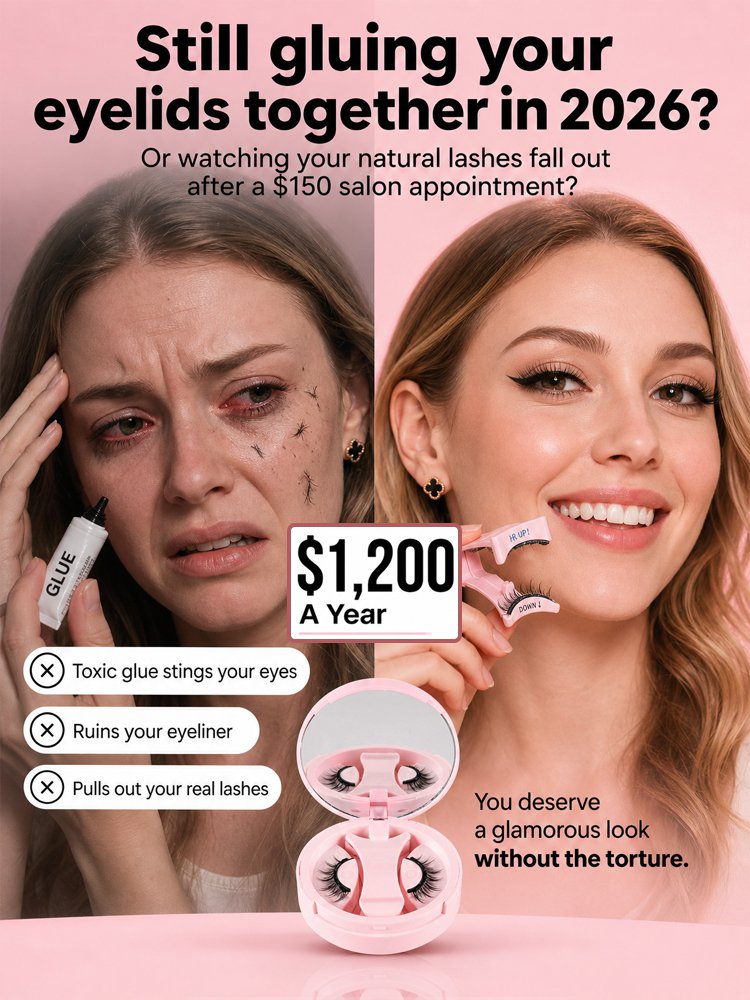 [No glue, no removal hassle; achieve perfect lashes in 3 seconds] Magnetic False Eyelashes