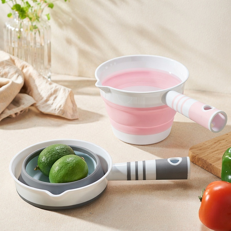 Foldable Multi-Functional Hanging Silicone Ladle