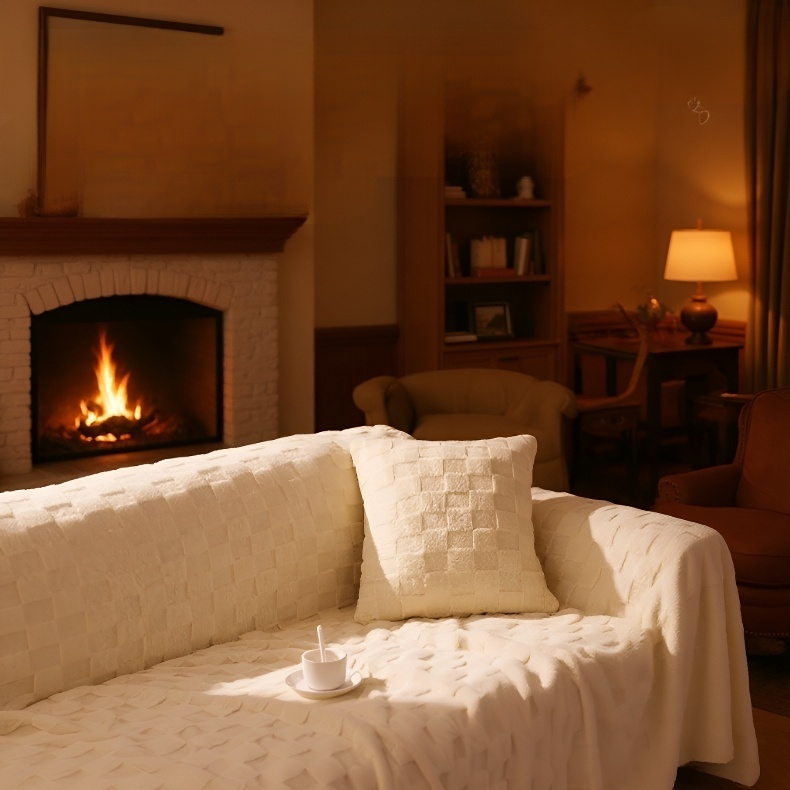 모던 소파 커버 피부 친화 두꺼운 밀크 융단 퓨어 소파 담요 크림 스웨이드 커버 타월 소파 타월 세트