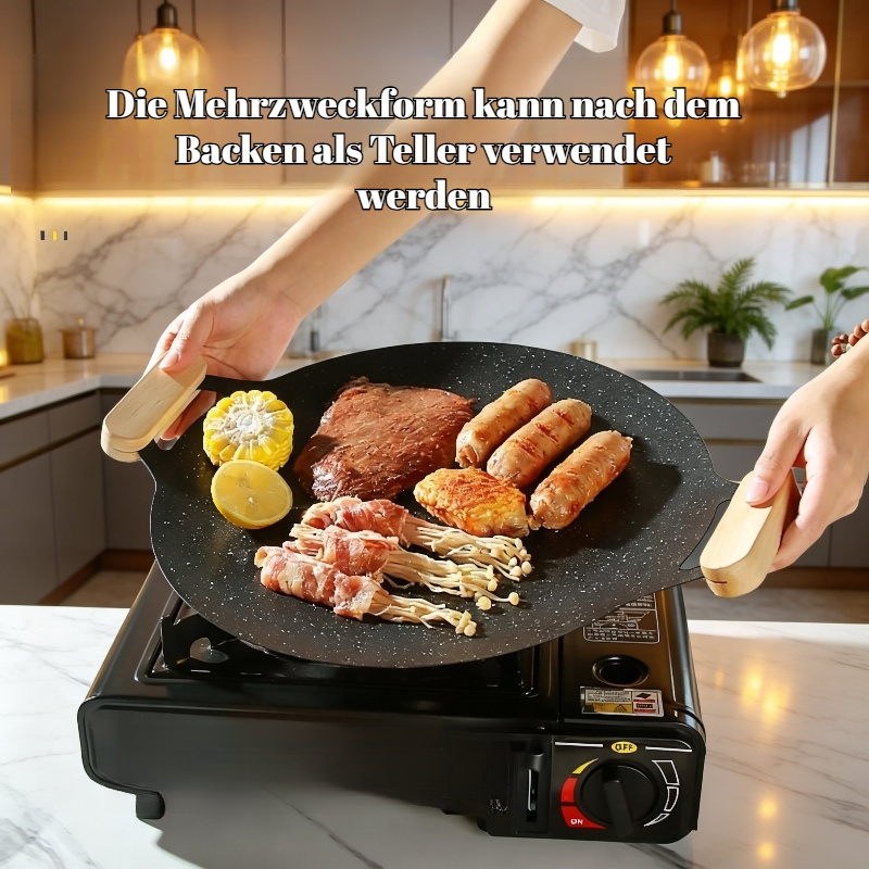 Outdoor Camping Tragbare Eisenplatte Bratpfanne