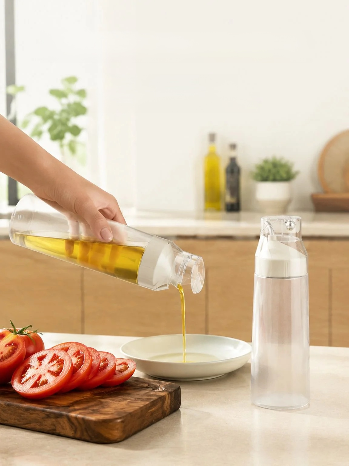 Recipiente de aceite con diseño de presión
