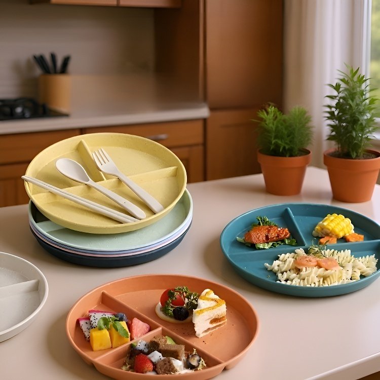 صواني طعام بلاستيكية