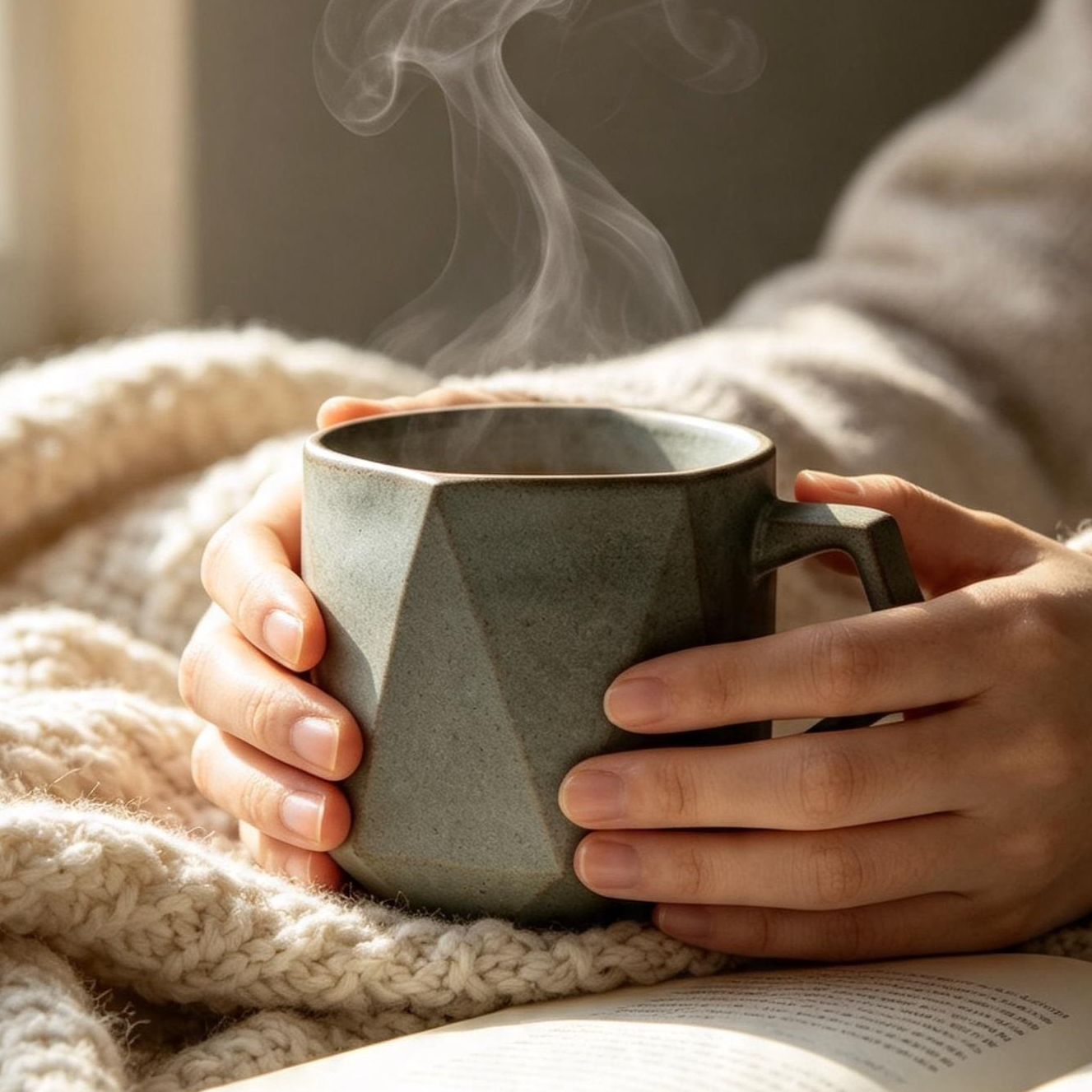 Sleek modern coffee cup on table