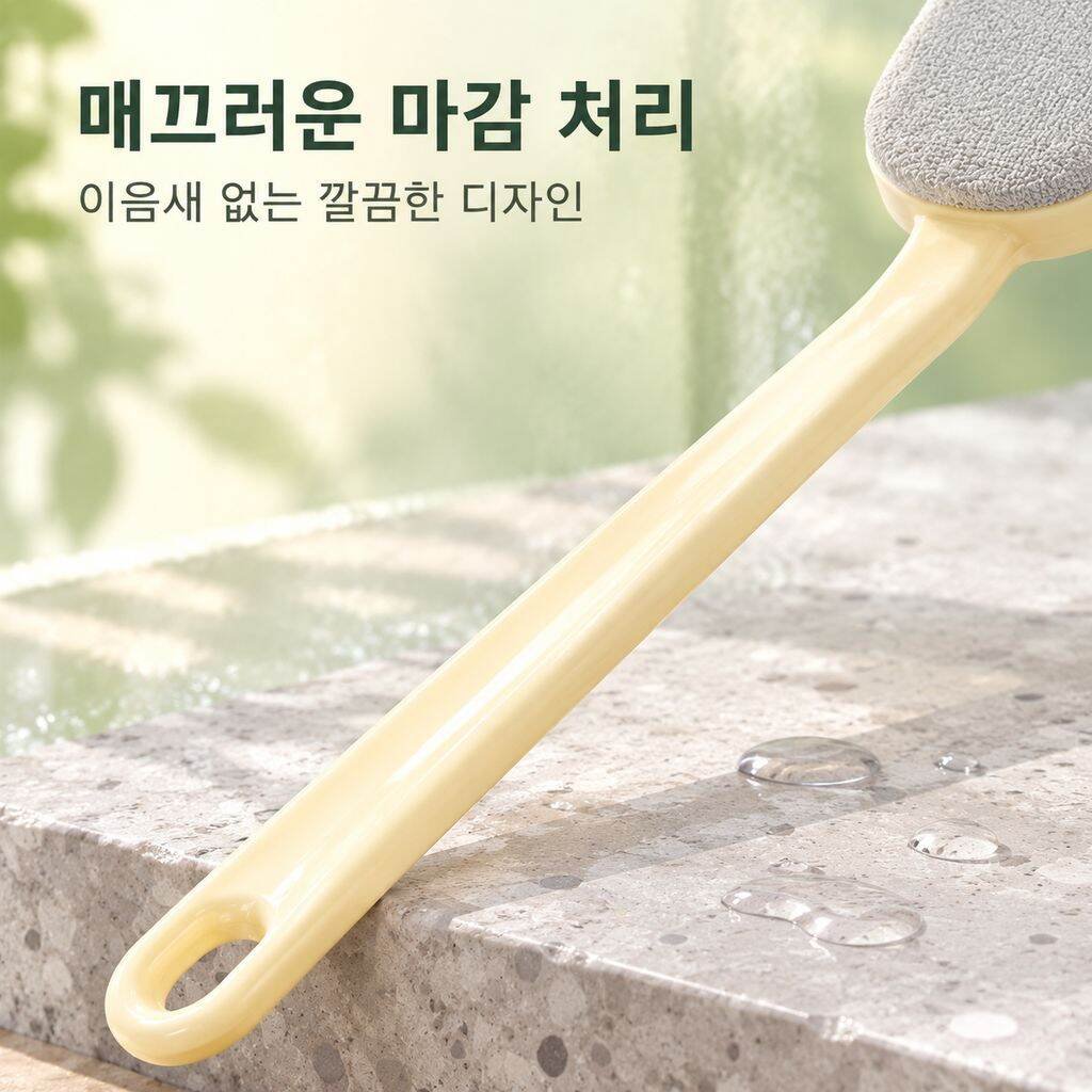 등 세신용 긴 손잡이형 고내구성 각질 제거 목욕 브러시