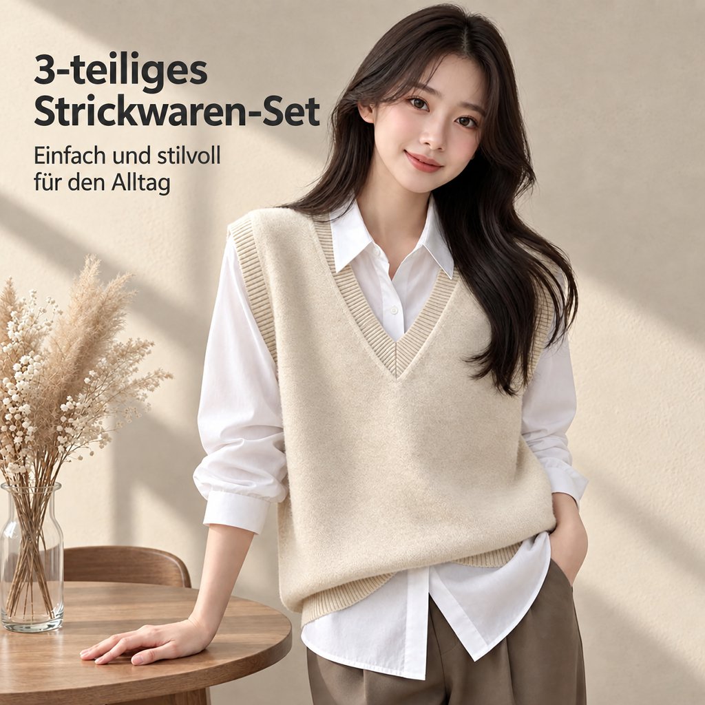 Damen Strickpullover Weste