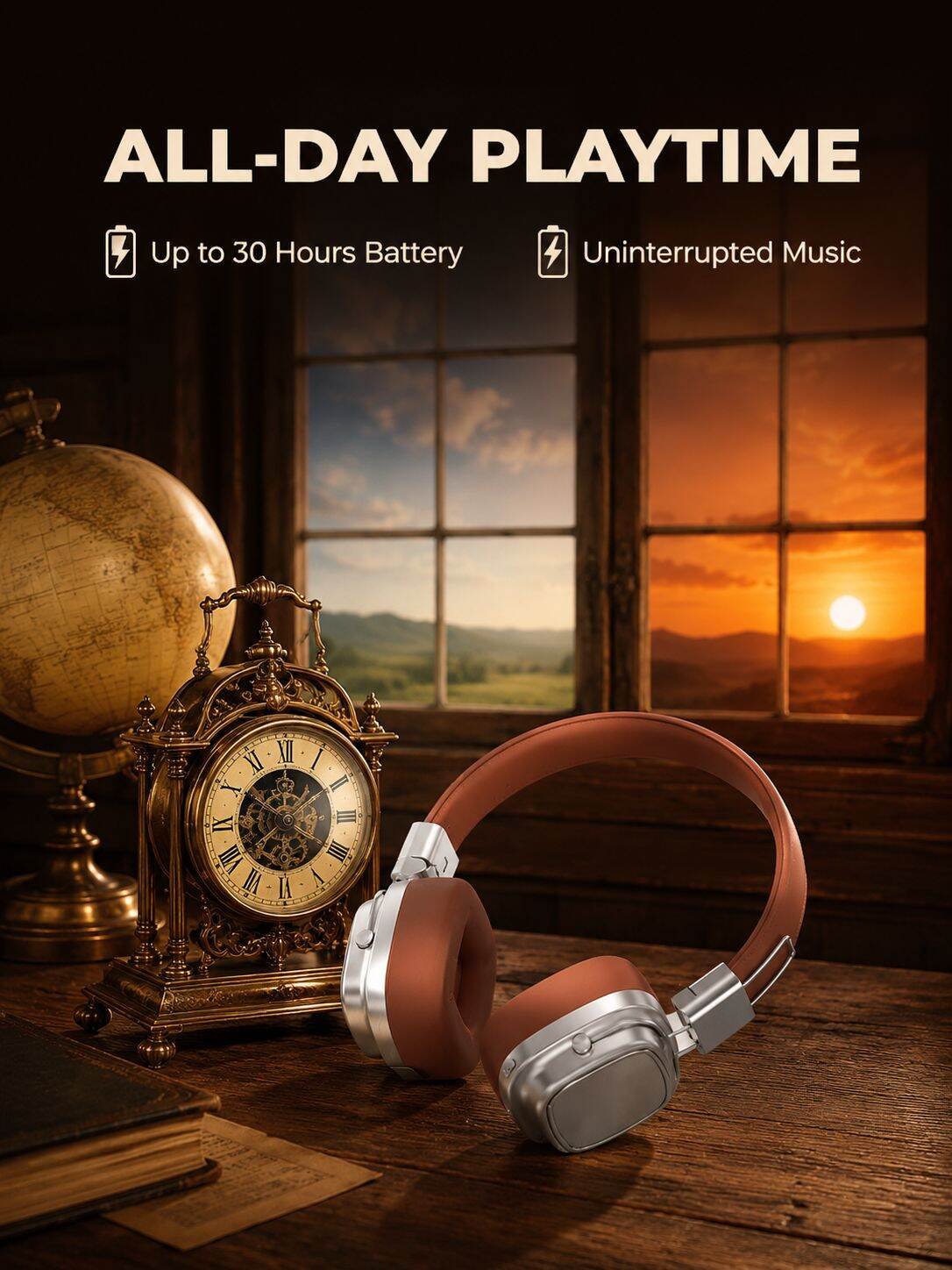Retro Wireless Over-Ear Headphones