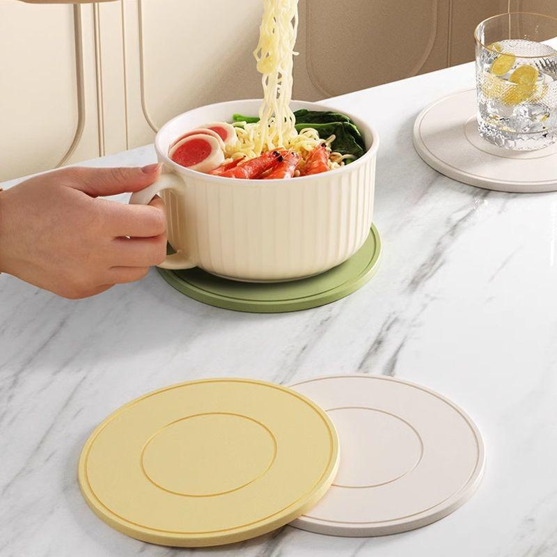 Luxuriöse, dicke Silikon-Tischmatte, hitzebeständig für Küche, Töpfe und Tassen