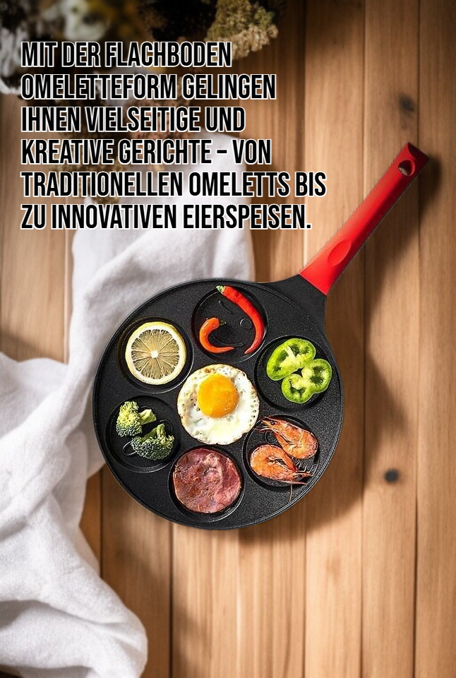 Sieben Löcher Omelette Pfanne mit Antihaftbeschichtung