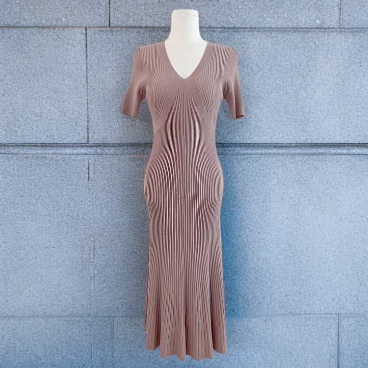 모던 스타일 브이넥 풀오버 원피스