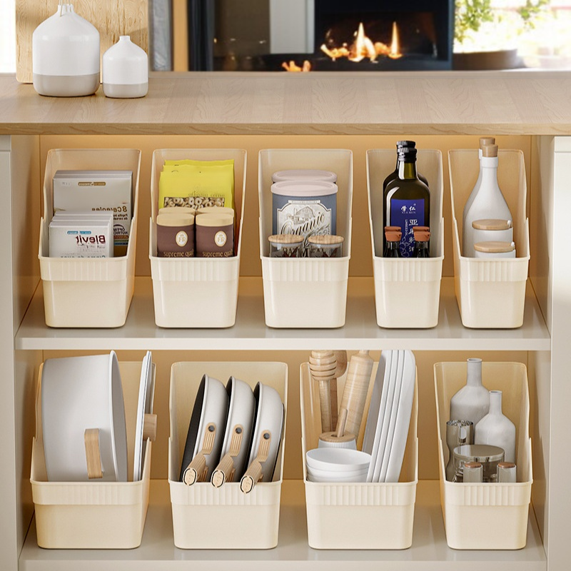 多機能キッチンオーガナイザー プラスチックキッチンシェルフ ナイフ収納ボックス 多機能鍋収納バスケット
