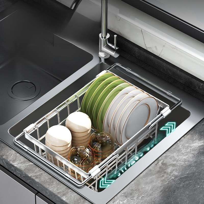Sink Dish and Utensil Drainer Basket