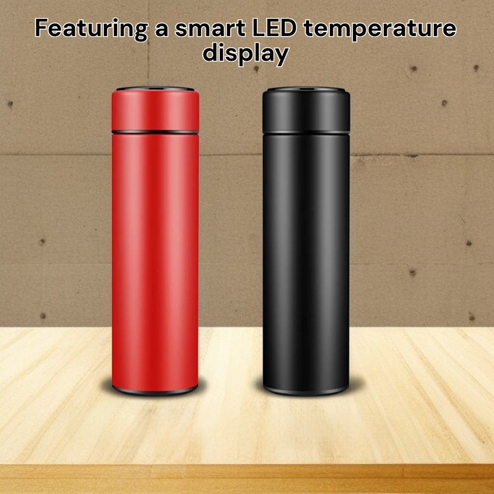 Stainless Steel Thermos Cup with Smart Temperature Indicator