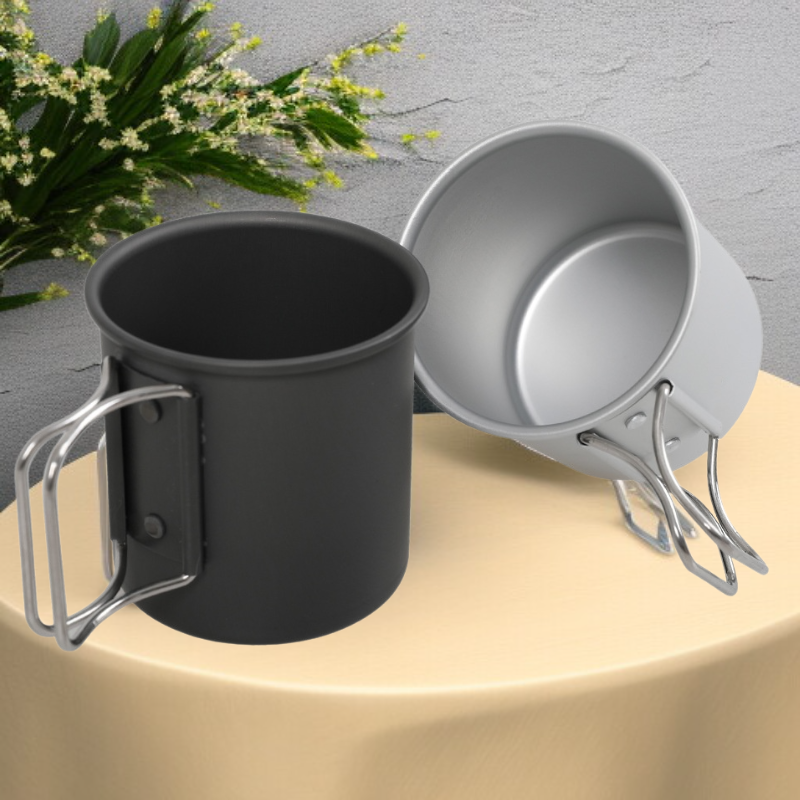 Travel aluminum mug, lightweight camping mug