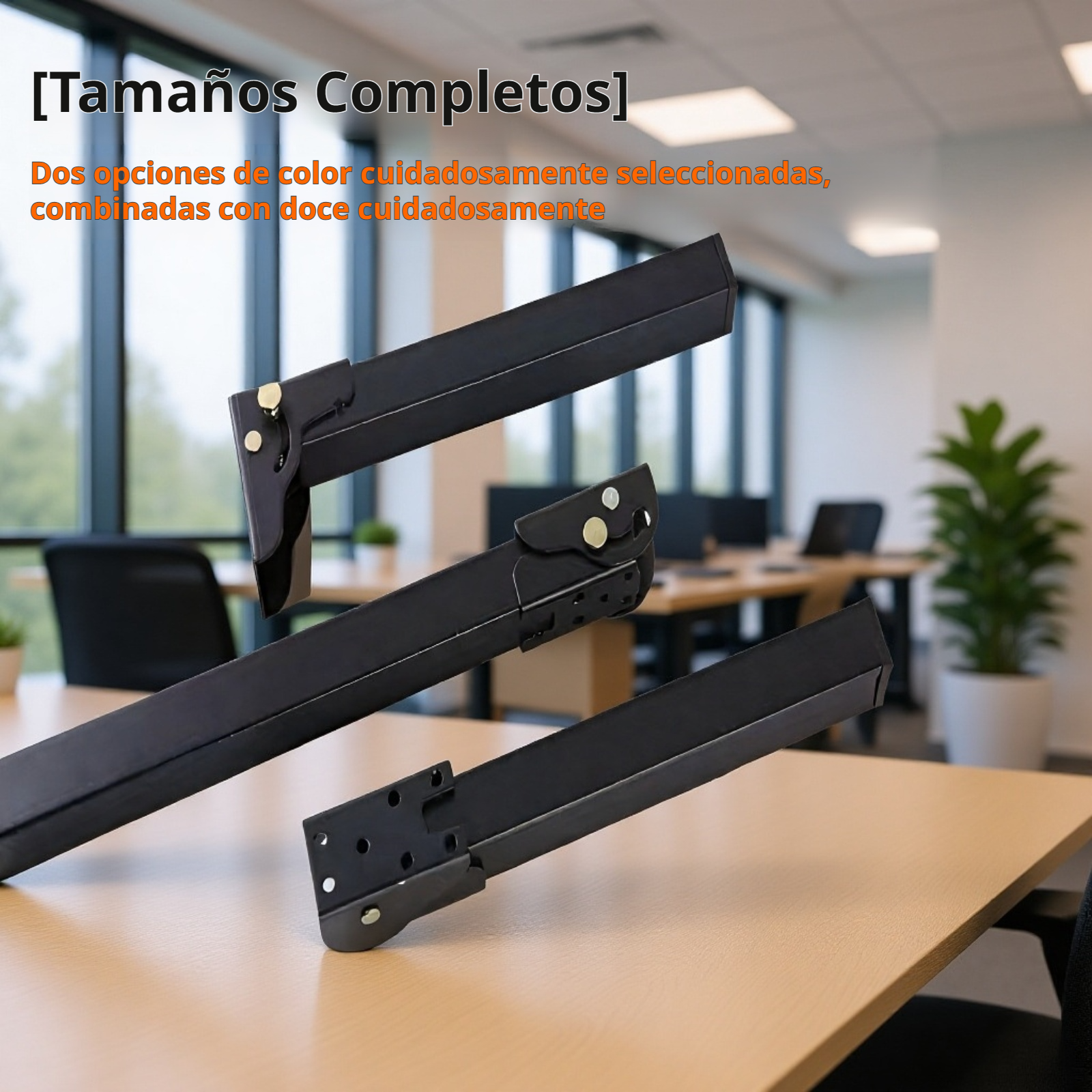 Mesa plegable con patas de soporte abatibles 90°