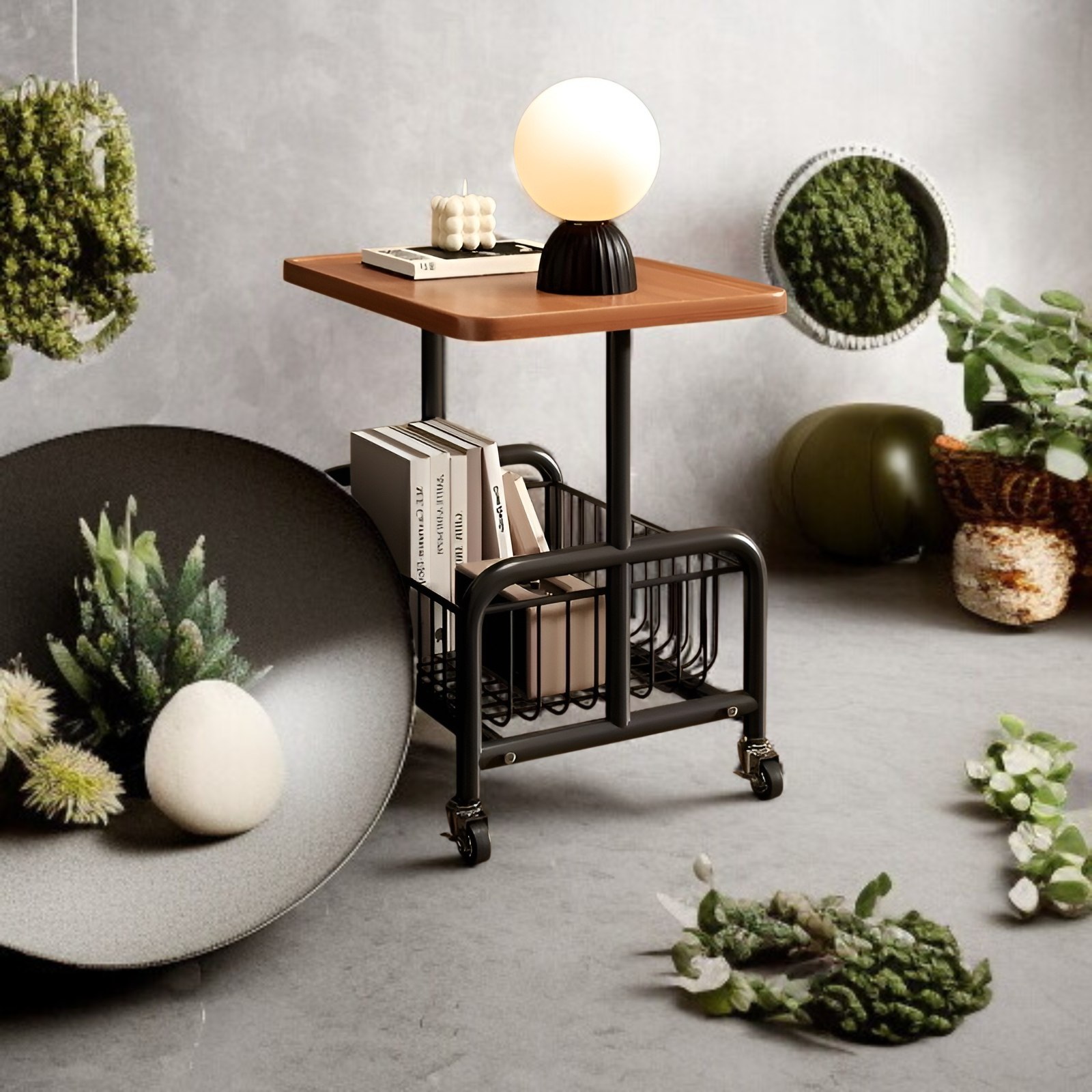 Home Multifunctional Schoolbag Trolley with Wheels Bookshelf